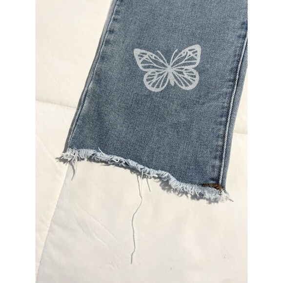 Shein Denim Jeans Girl Youth Size 10 Color Light Blue - Picture 3 of 6